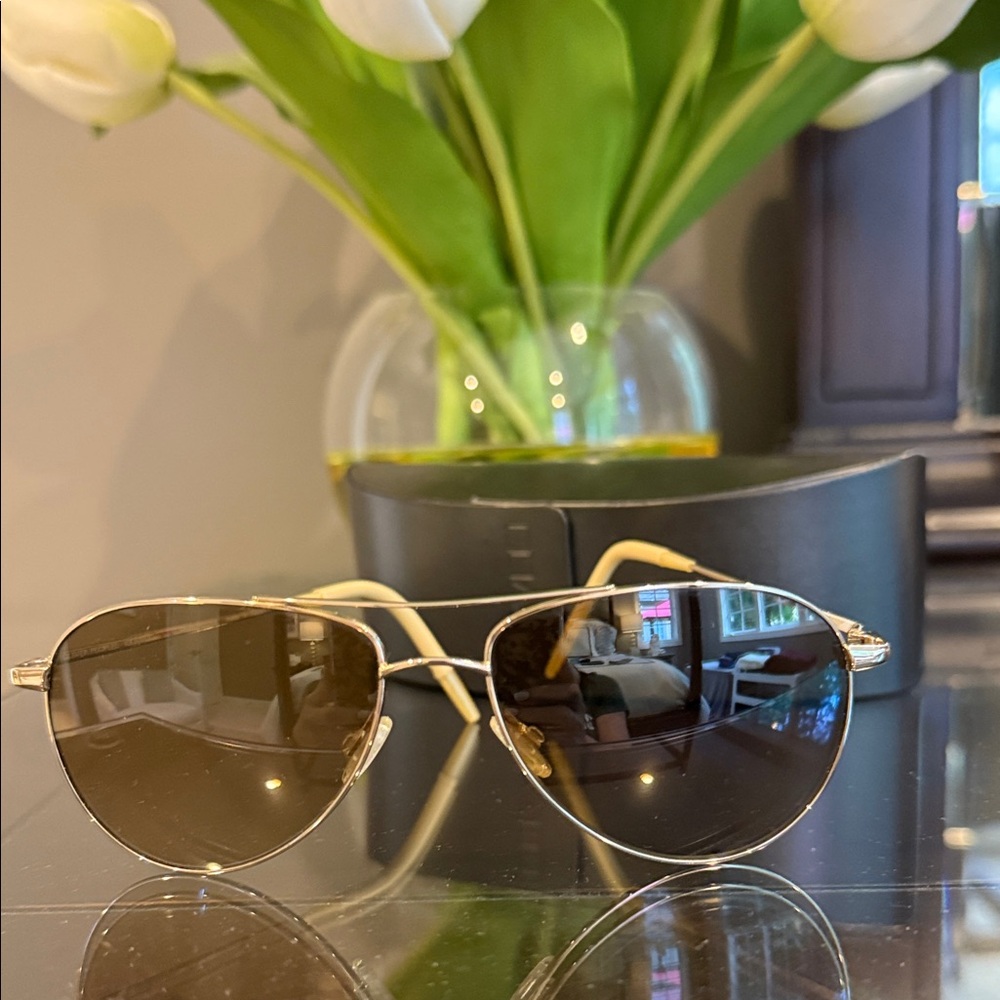 Oliver Peoples - Gold Aviator Sunglasses
